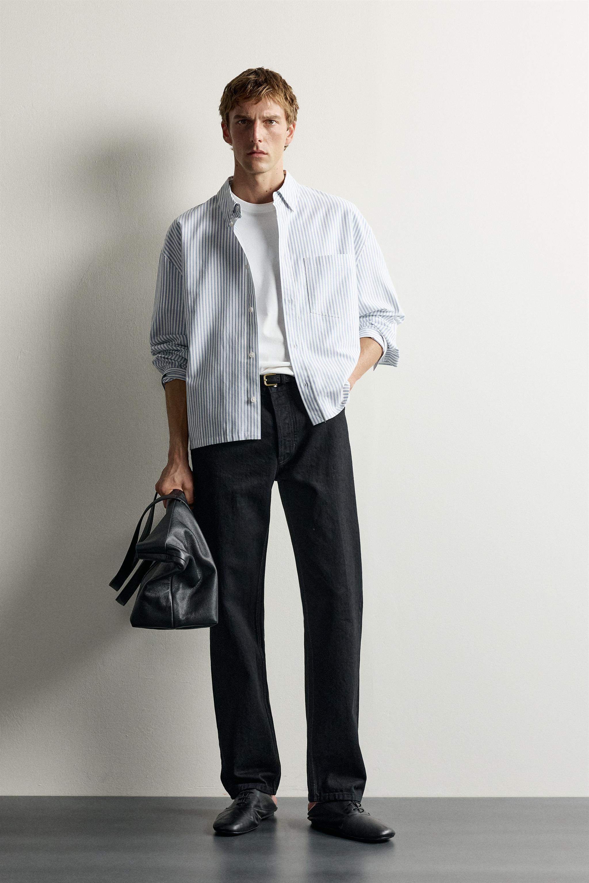 Мужские рубашки Zara BOXY FIT SHIRT