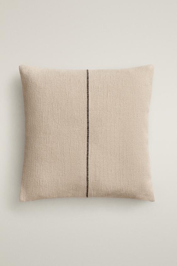 CAPA DE ALMOFADA COM LINHA - Marrom da Zara - Imagem 0