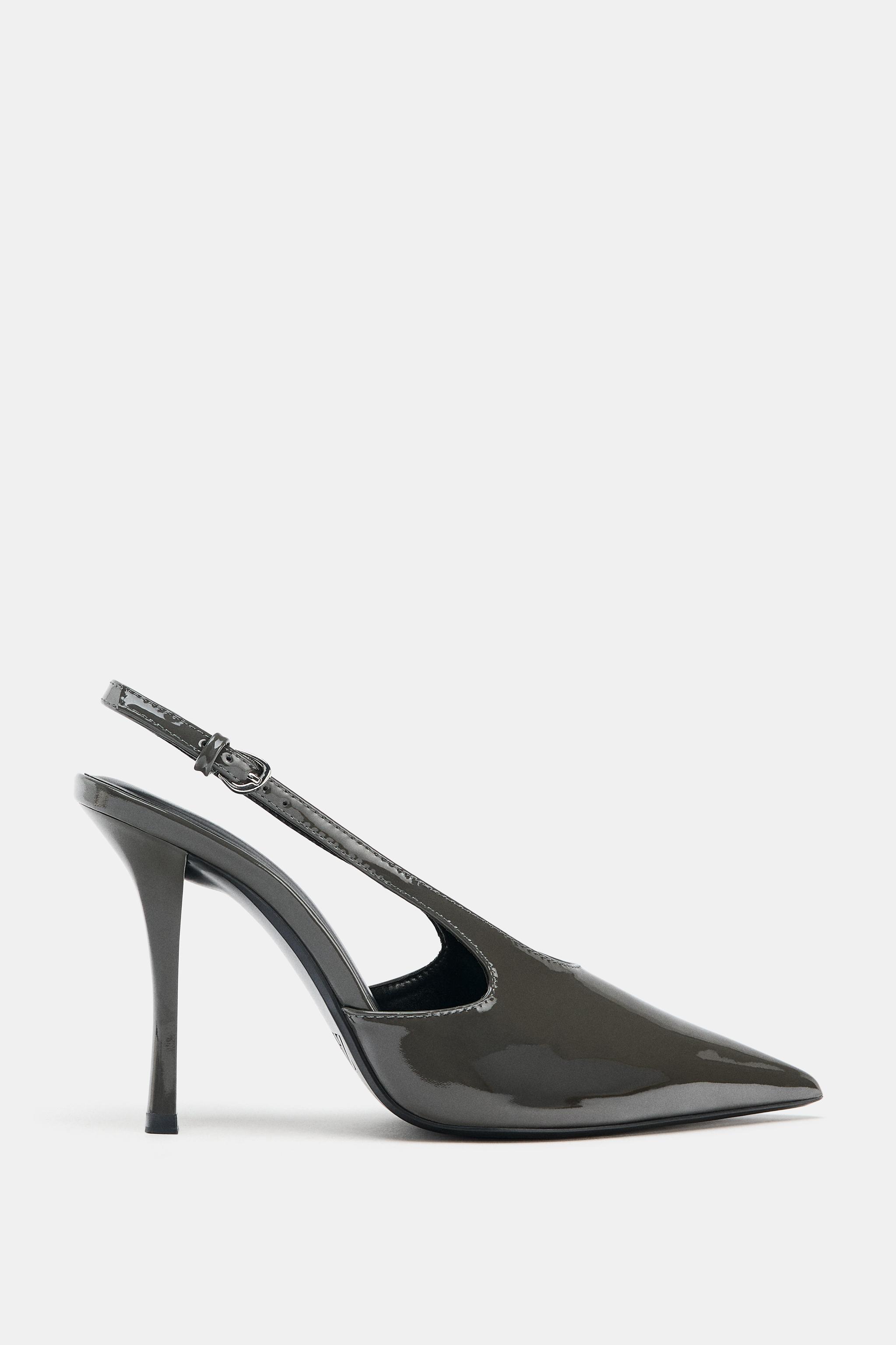 プリパラ PATENT FINISH SLINGBACK SHOES - Gray | ZARA United States