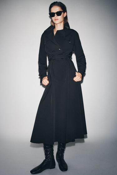 ZW COLLECTION TRENCH DRESS - Black by Zara