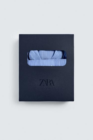 КОМПЛЕКТ ПИЖАМА С КОНТРАСТНИ КАНТОВЕ - Син от Zara