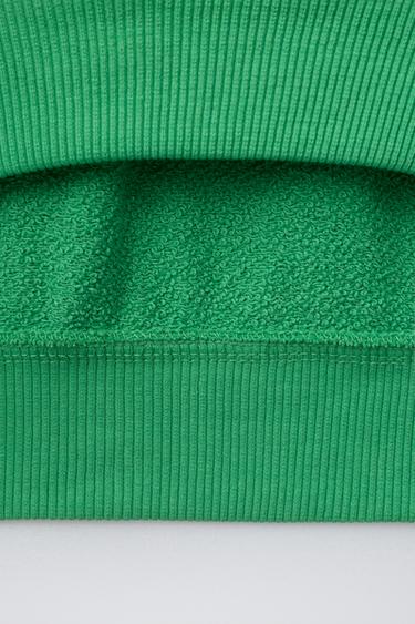 RAGLAN SLEEVE SWEATSHIRT - GREEN by Zara - Image 3