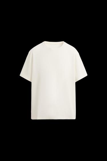 CAMISETA ALGODÓN - CÁÑAMO - Crudo de Zara - Imagen 0