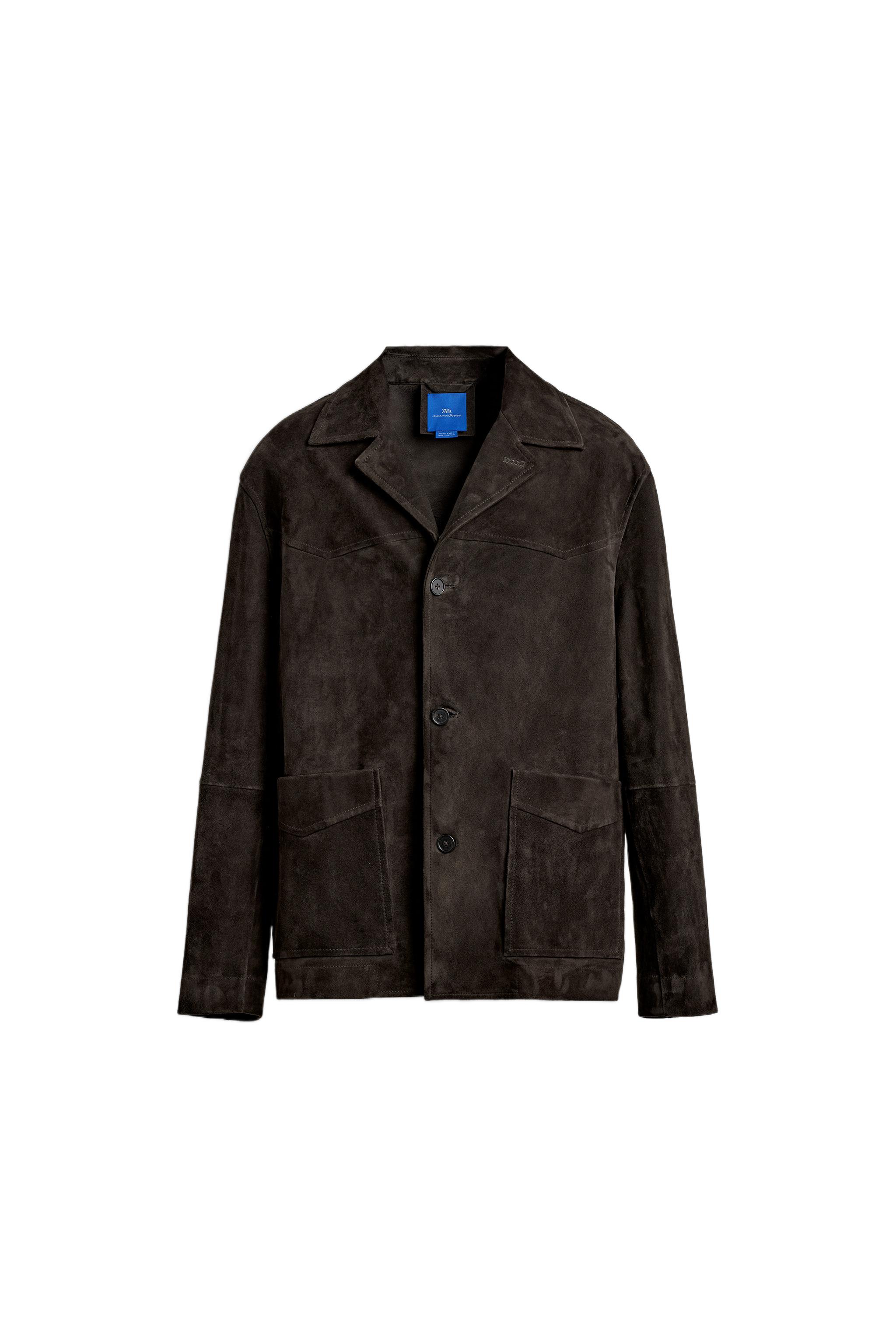SUEDE LEATHER OVERSHIRT AARON LEVINE X ZARA