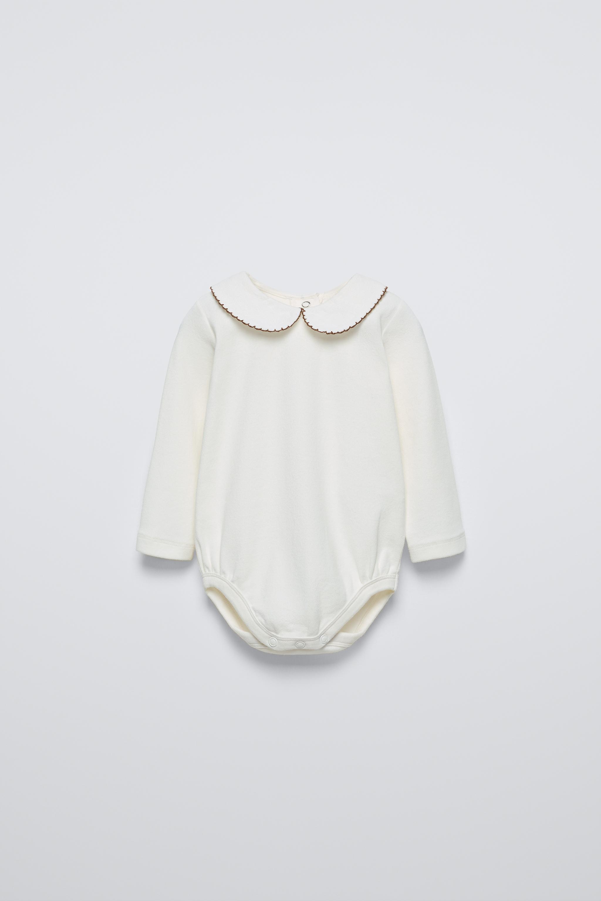 EMBROIDERED COLLAR BODYSUIT