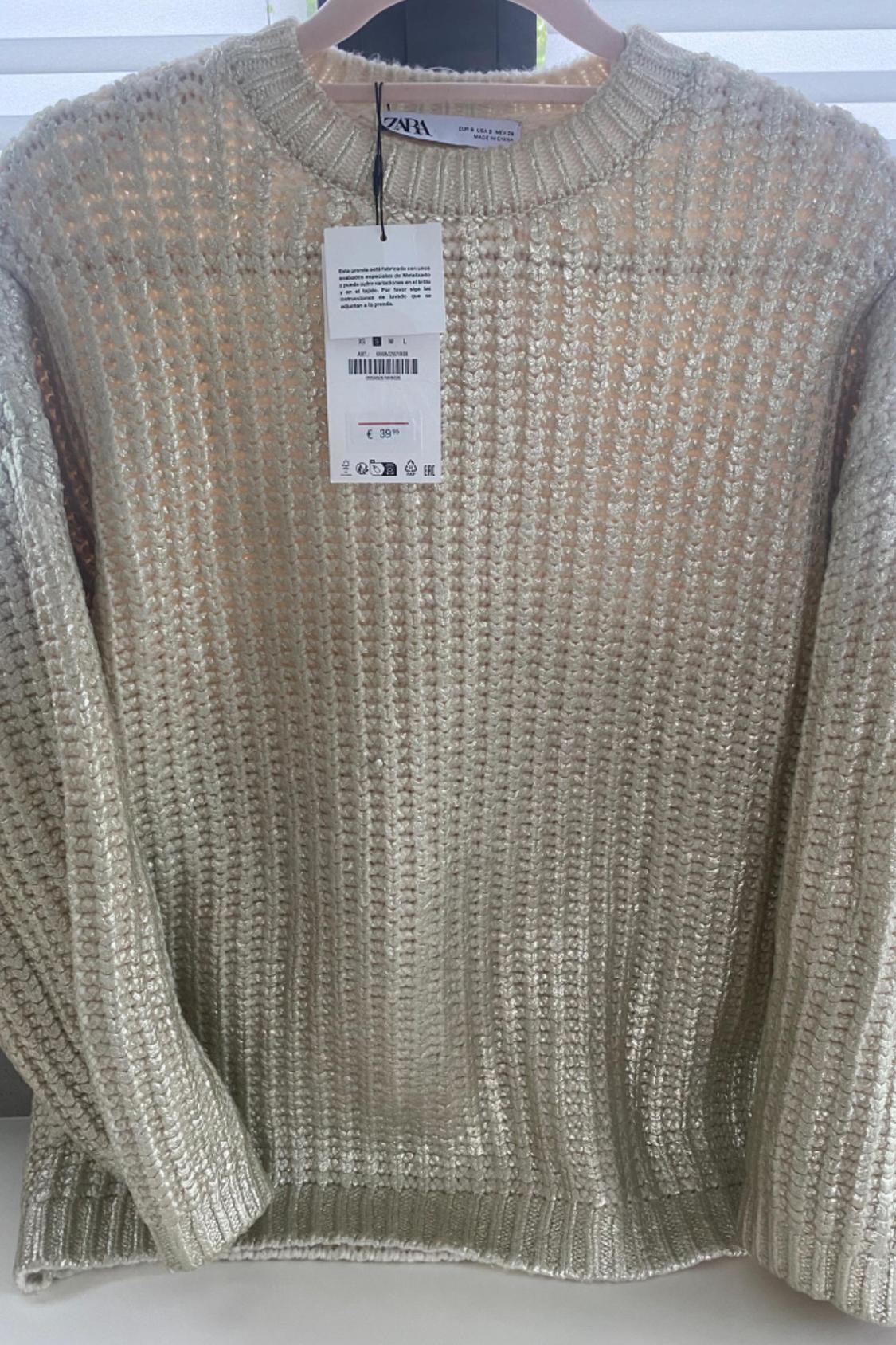 OVERSIZE FOIL KNIT SWEATER