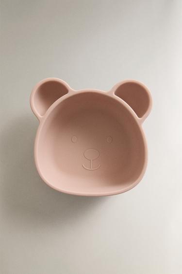 KIDS' BEAR SILICONE BOWL - Pink by Zara - Image 0