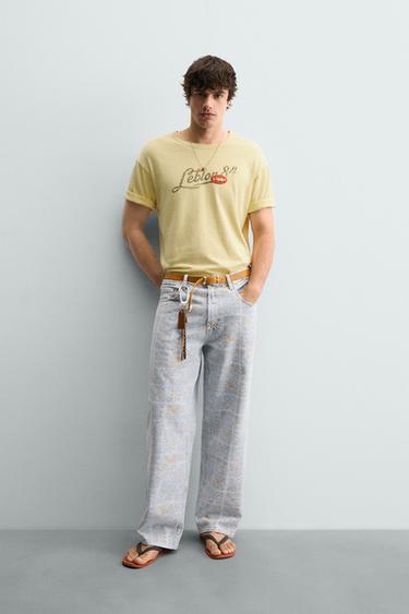 Zara WASHED LEBLON T-SHIRT - Butter - Image 0