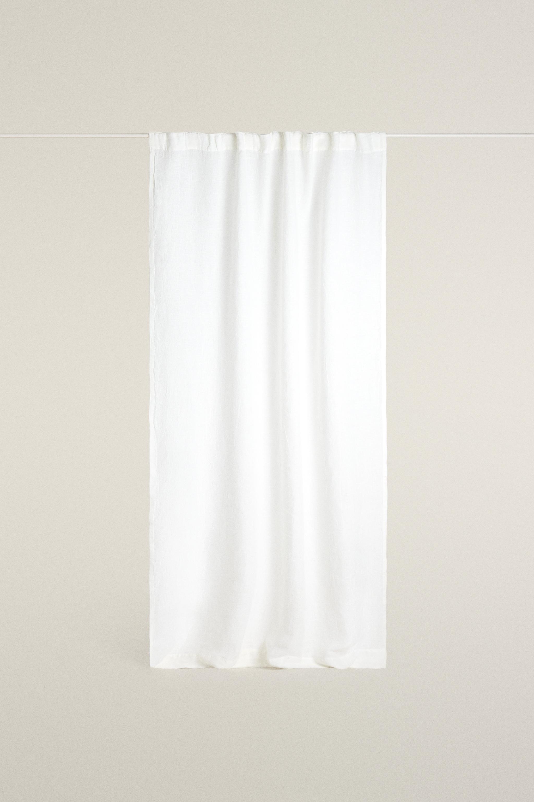 HIGH FILTRATION WHITE LINEN CURTAIN