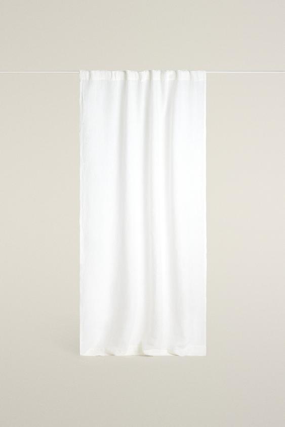 HIGH OPACITY WHITE LINEN CURTAIN - White by Zara - Image 0
