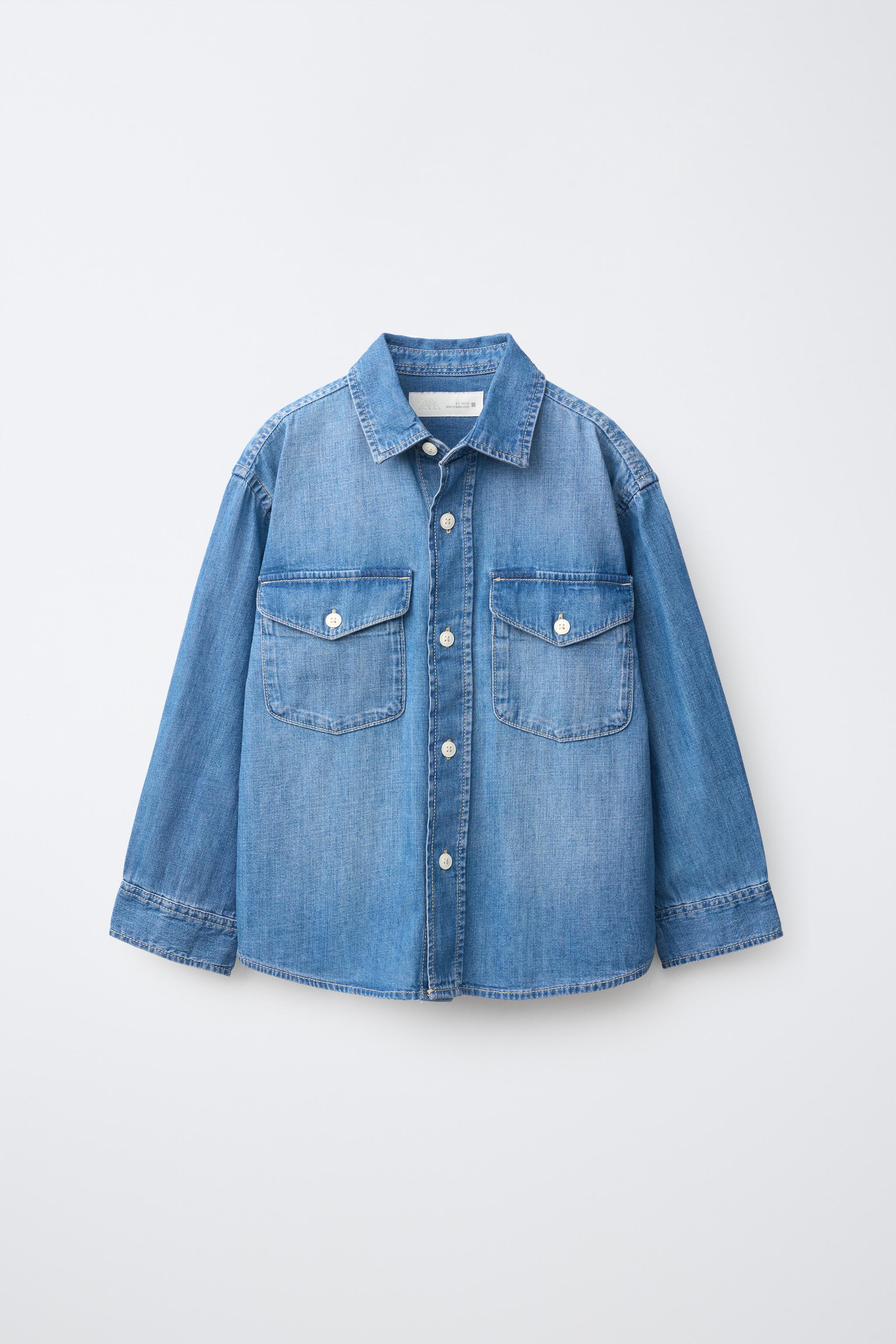 CHEMISE EN DENIM À POCHES