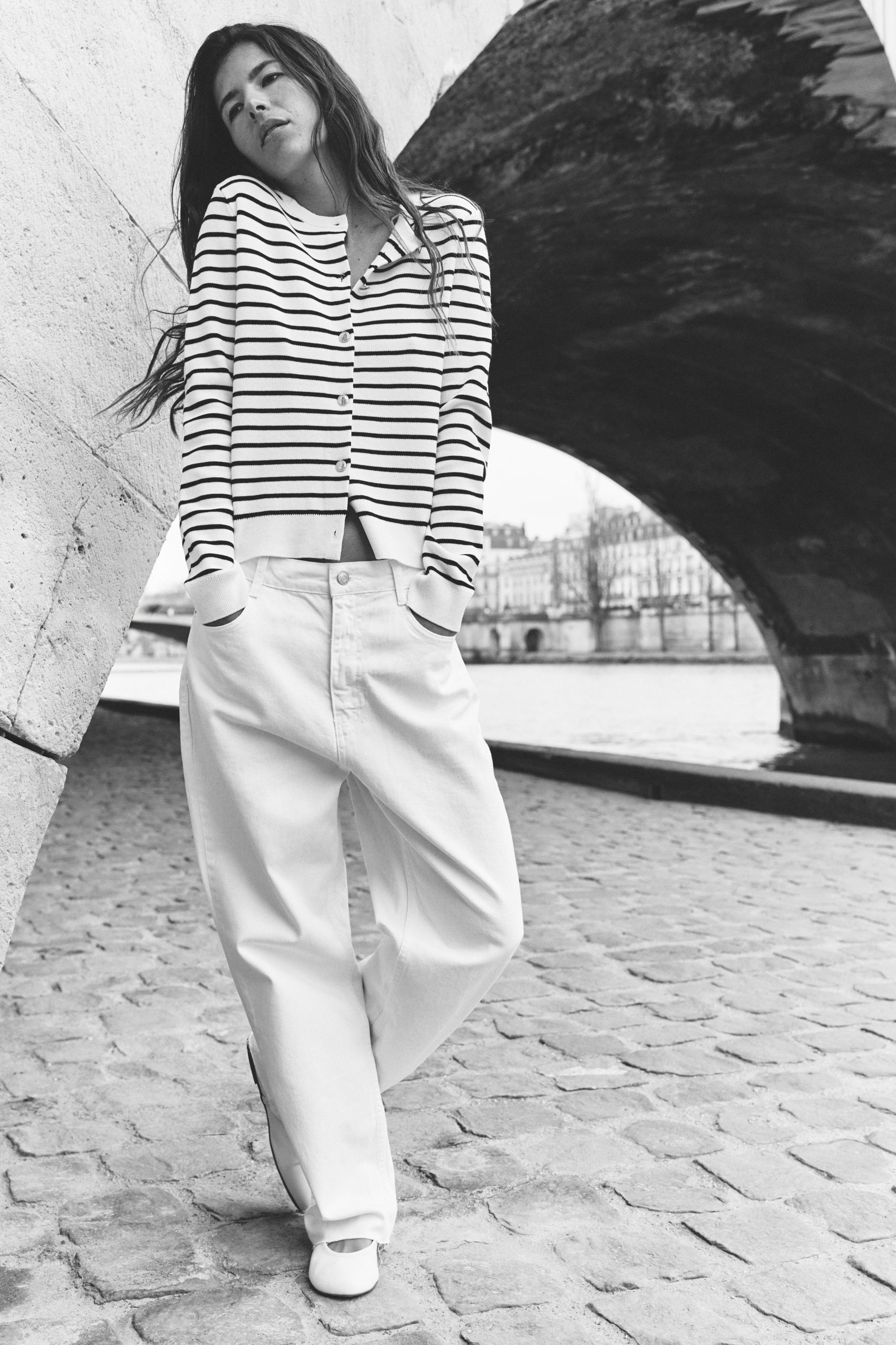 ストライプ ニットカーディガン - ストライプ | ZARA Japan / 日本