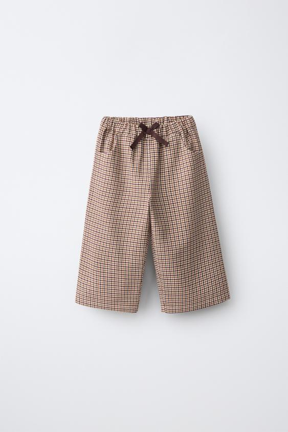 CHECK CULOTTES - camel by Zara - Image 0