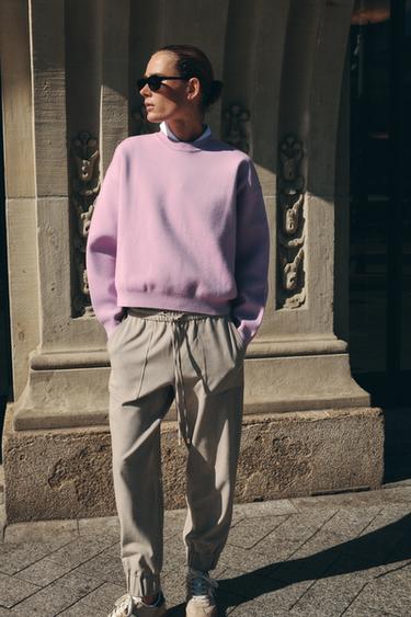 CUFFED HEM TROUSERS - Sand / Marl by Zara