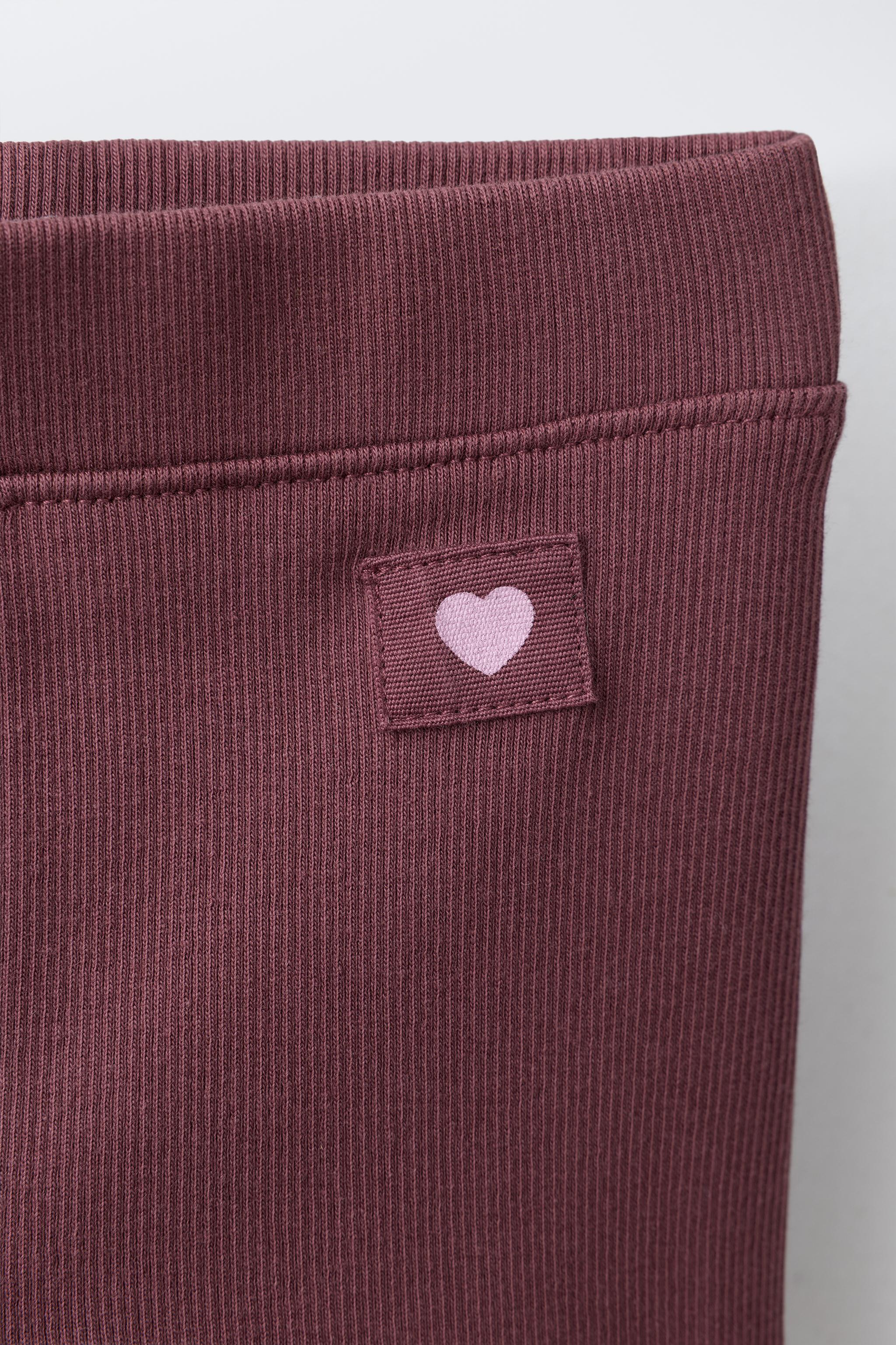 RIBBED LEGGINGS WITH LABEL