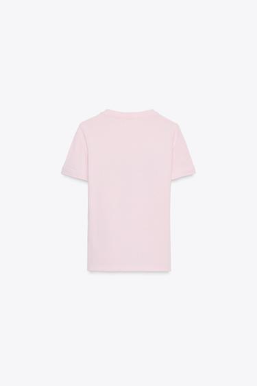 SLOGAN RIPPED COTTON T-SHIRT - Pink by Zara - Image 5