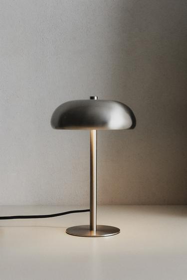 LÁMPARA MESA MONOCOLOR PEQUEÑA - Plata de Zara