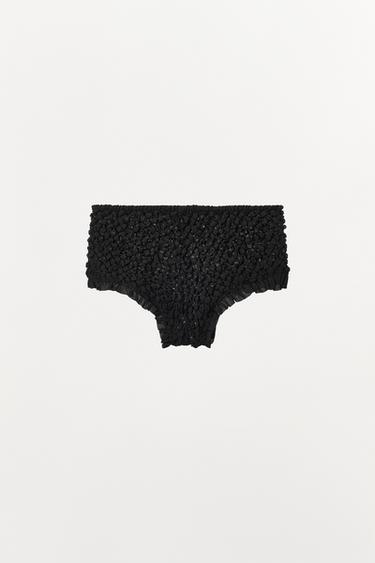 TEXTURED CULOTTES BRIEFS - Black by Zara - Image 1