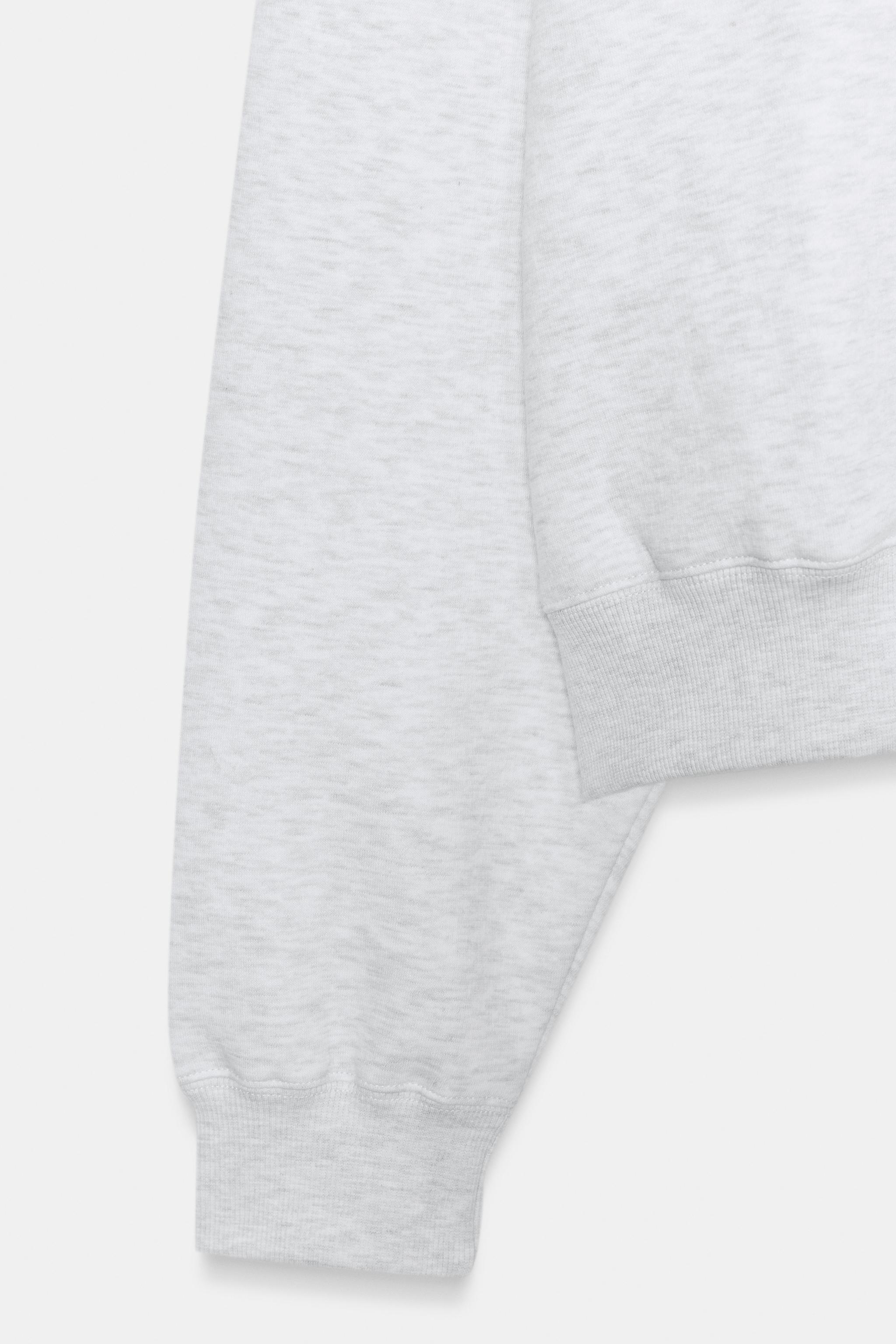 Женские худи Zara BASIC FLEECE SWEATSHIRT — фото 7