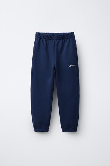 TEXT JOGGERS - Blue by Zara