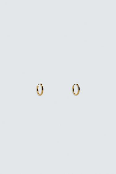 STAINLESS STEEL HOOP EARRINGS - Gold by Zara - Image 1