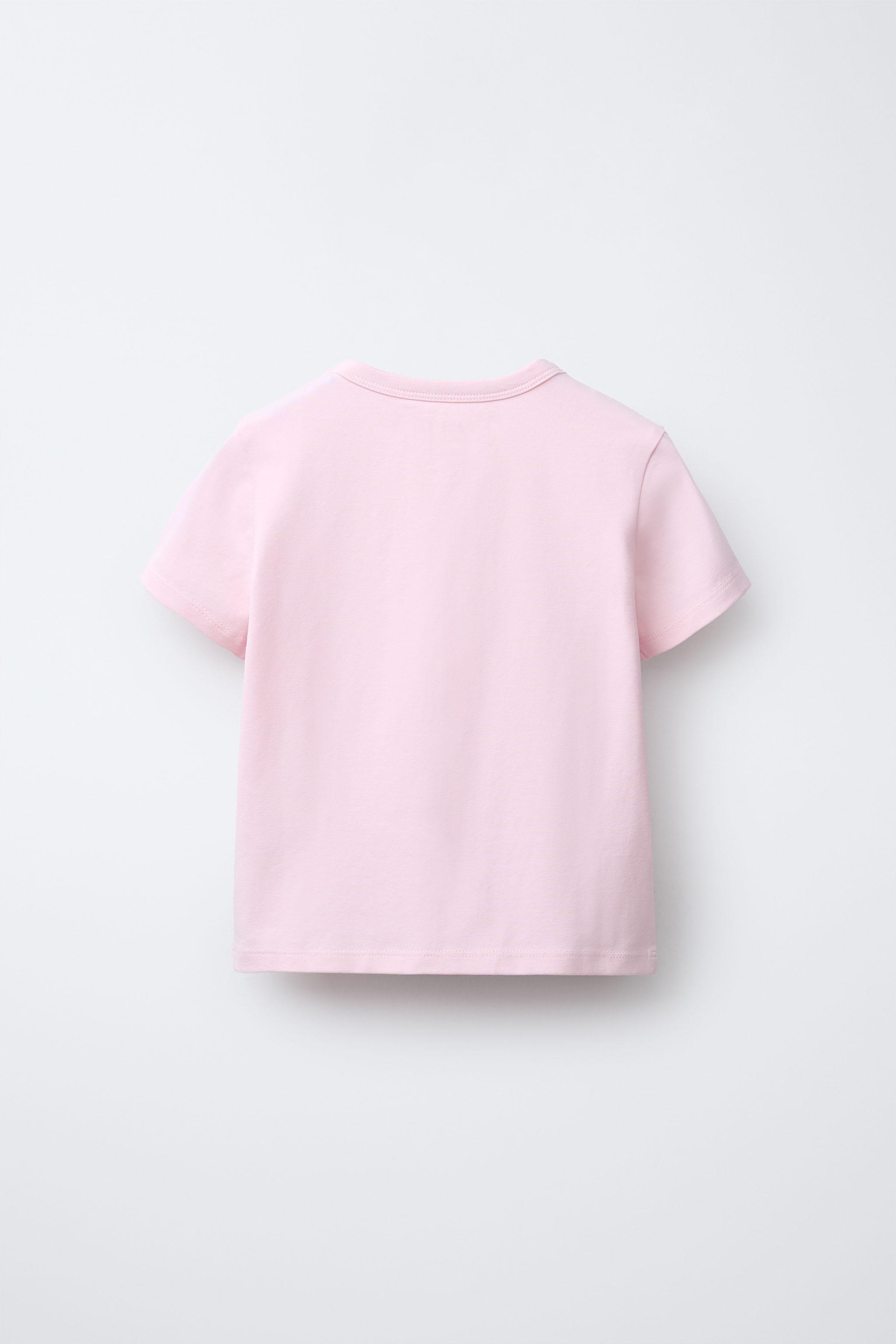 TEXT PRINT T-SHIRT - Pink | ZARA United States