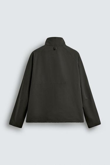 BLOUSON TECHNIQUE MÉLANGE COTON - Kaki foncé de Zara - Image 7