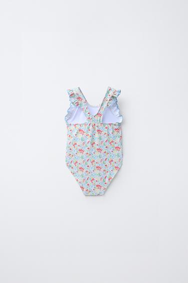 1-6 YEARS/ FLORAL RUFFLE SWIMSUIT - Multicoloured by Zara - Image 1