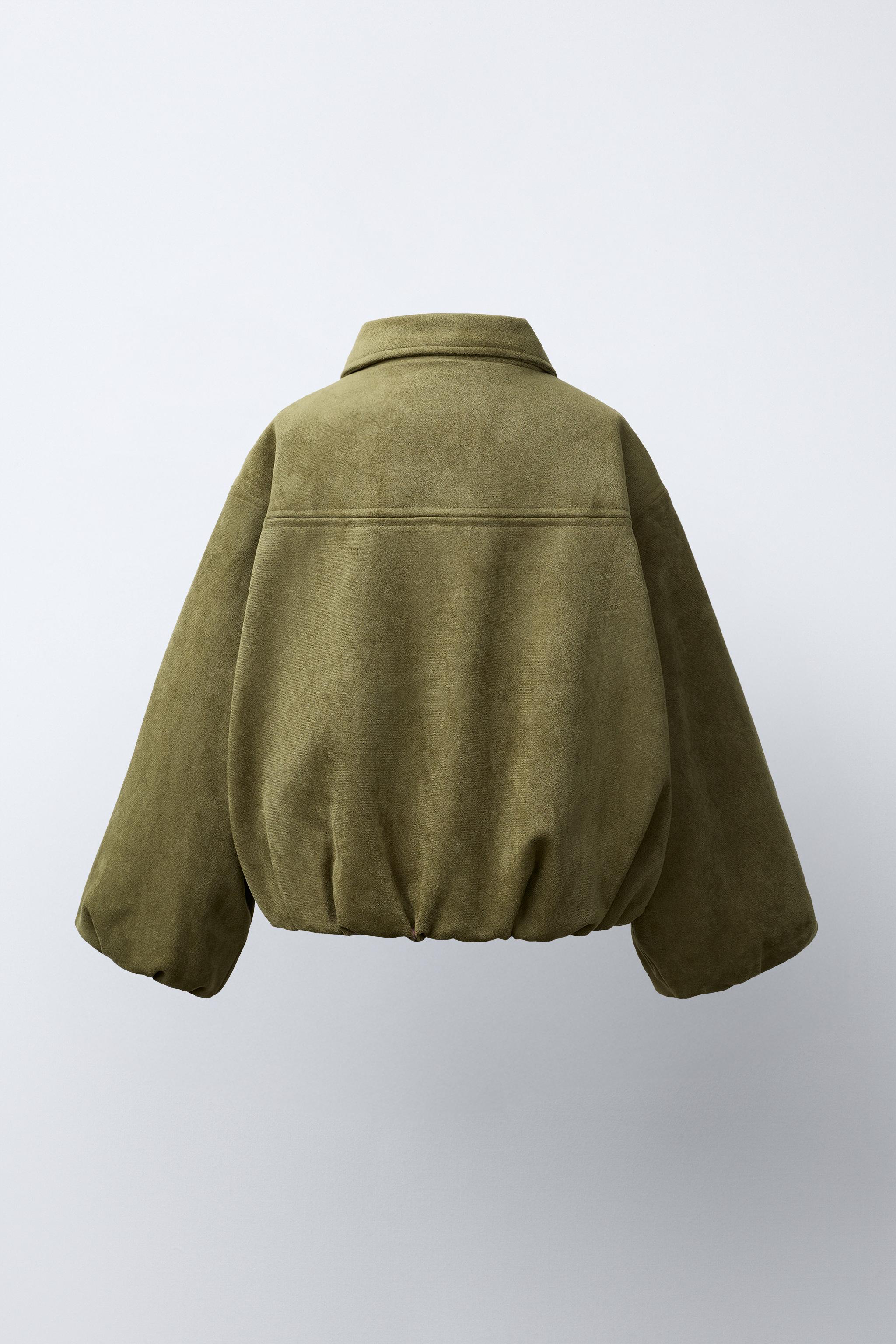ASK 様ZARA カーキ　デタッチャブルカラー　スエード風JKファー取り外し可 ASK 様ZARA カーキ デタッチャブルカラー スエード風JKファー取り外し