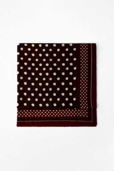 ყელსახვევი პრინტიანი წერტილებით - Zara-ს Brown