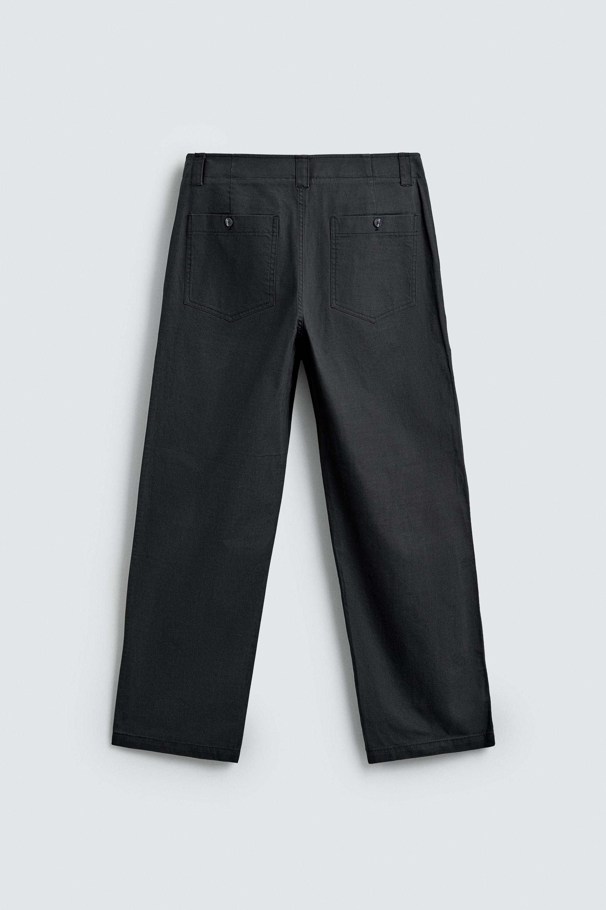 WASHED STRAIGHT FIT PANTS