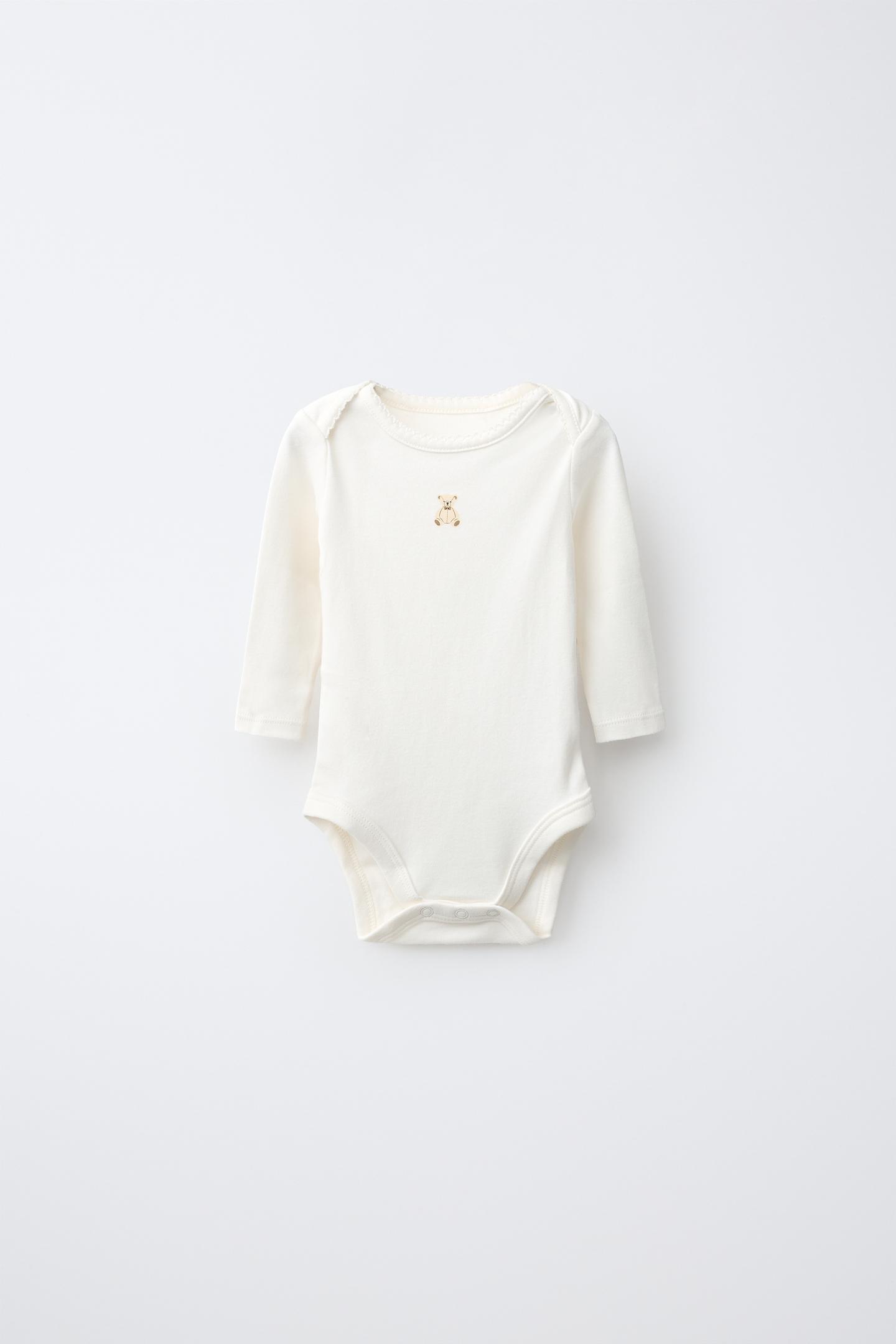 Боди Bear для детей, 5 шт. — Zara, цвет: Розовый — фото 3