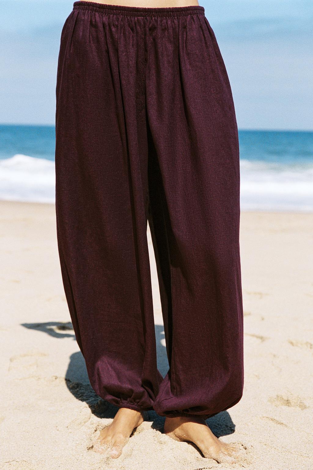 Linen Balloon Pants