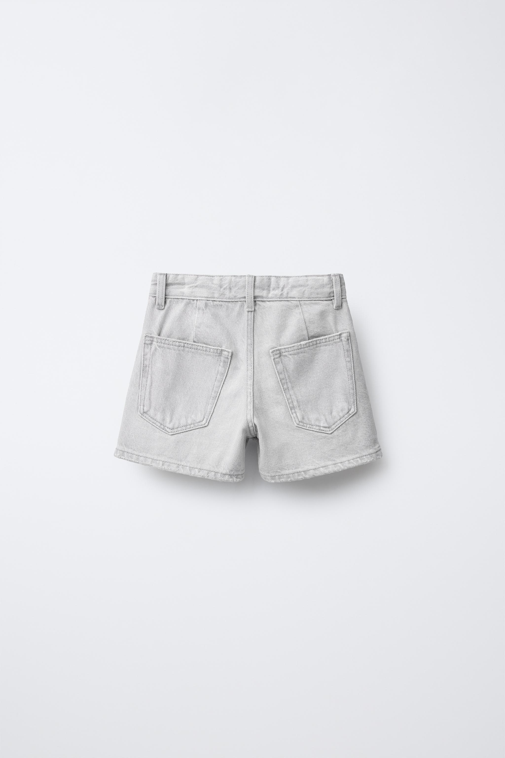 DENIM SKORT - Light gray | ZARA United States
