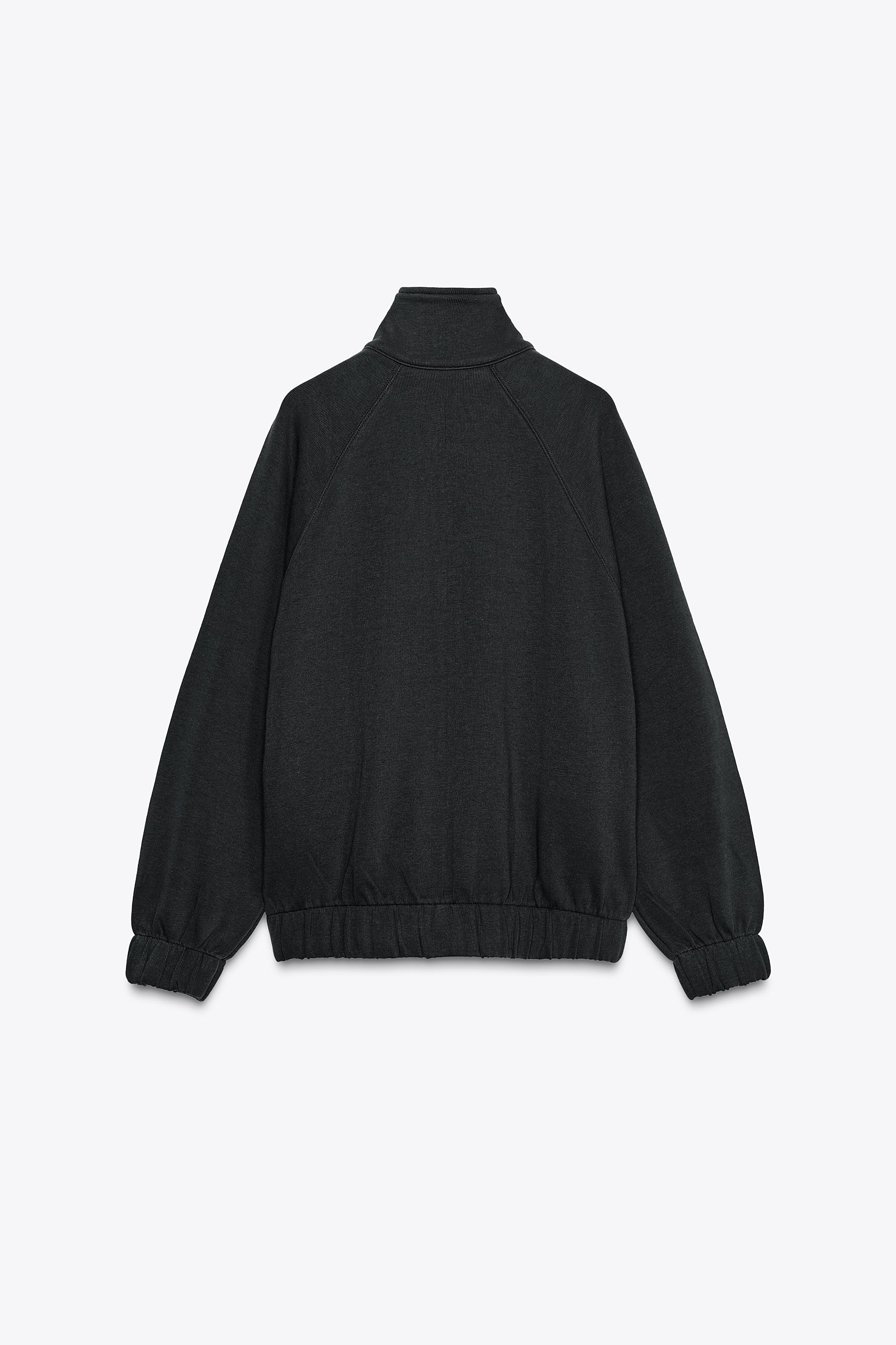 ソフトジップアップスウェットシャツ - チョコレート | ZARA Japan / 日本