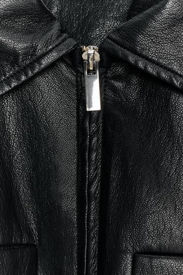 FAUX LEATHER BLAZER - Black by Zara - Image 6