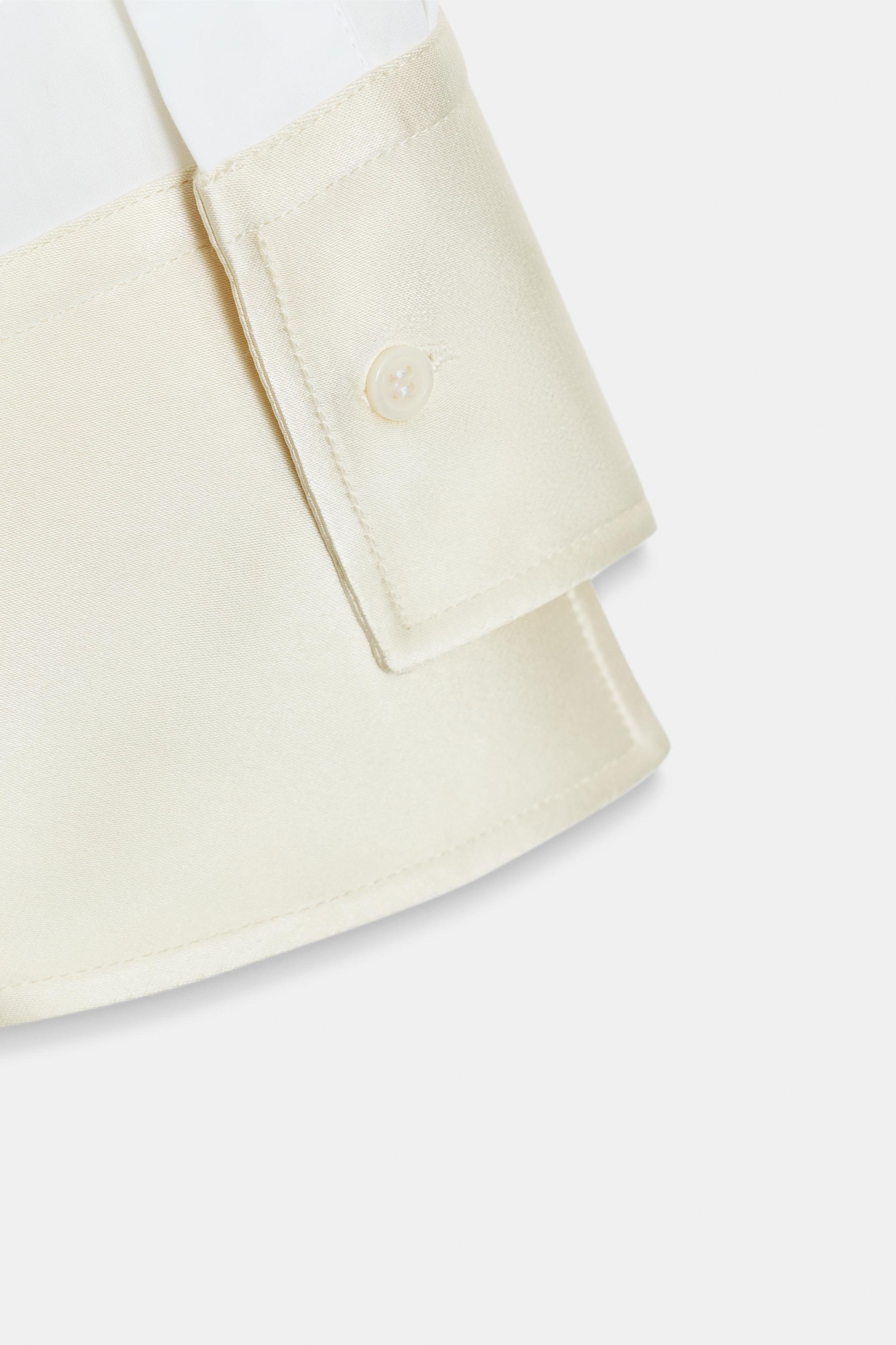 Zara ZW COLLECTION CONTRAST POPLIN SHIRT — фото 9
