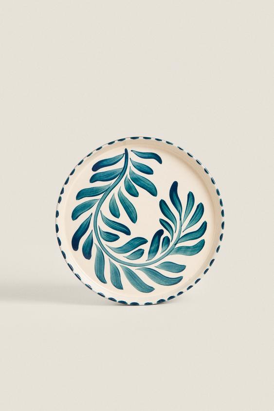 TERRACOTTA DESSERT PLATE Petrol blue ZARA United Kingdom