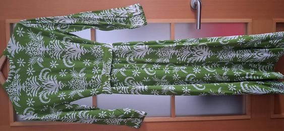 zara green printed dress with belt | SECOND HAND Rcell