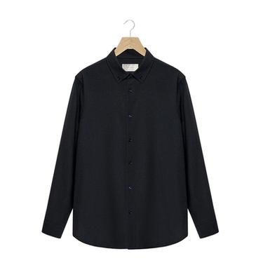 Zara STRUKTURISANA KOŠULJA SA VUNOM – mornarsko tamnoplava