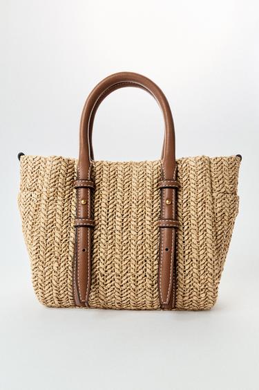 BRAIDED HANDBAG - Light beige by Zara