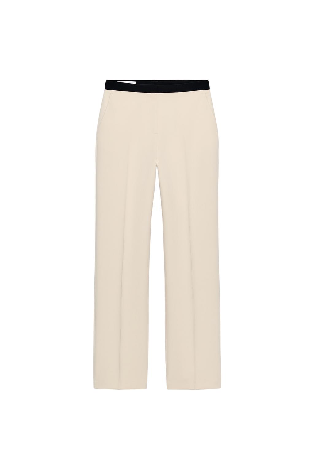 CONTRAST WAIST STRAIGHT LEG PANTS - image 3