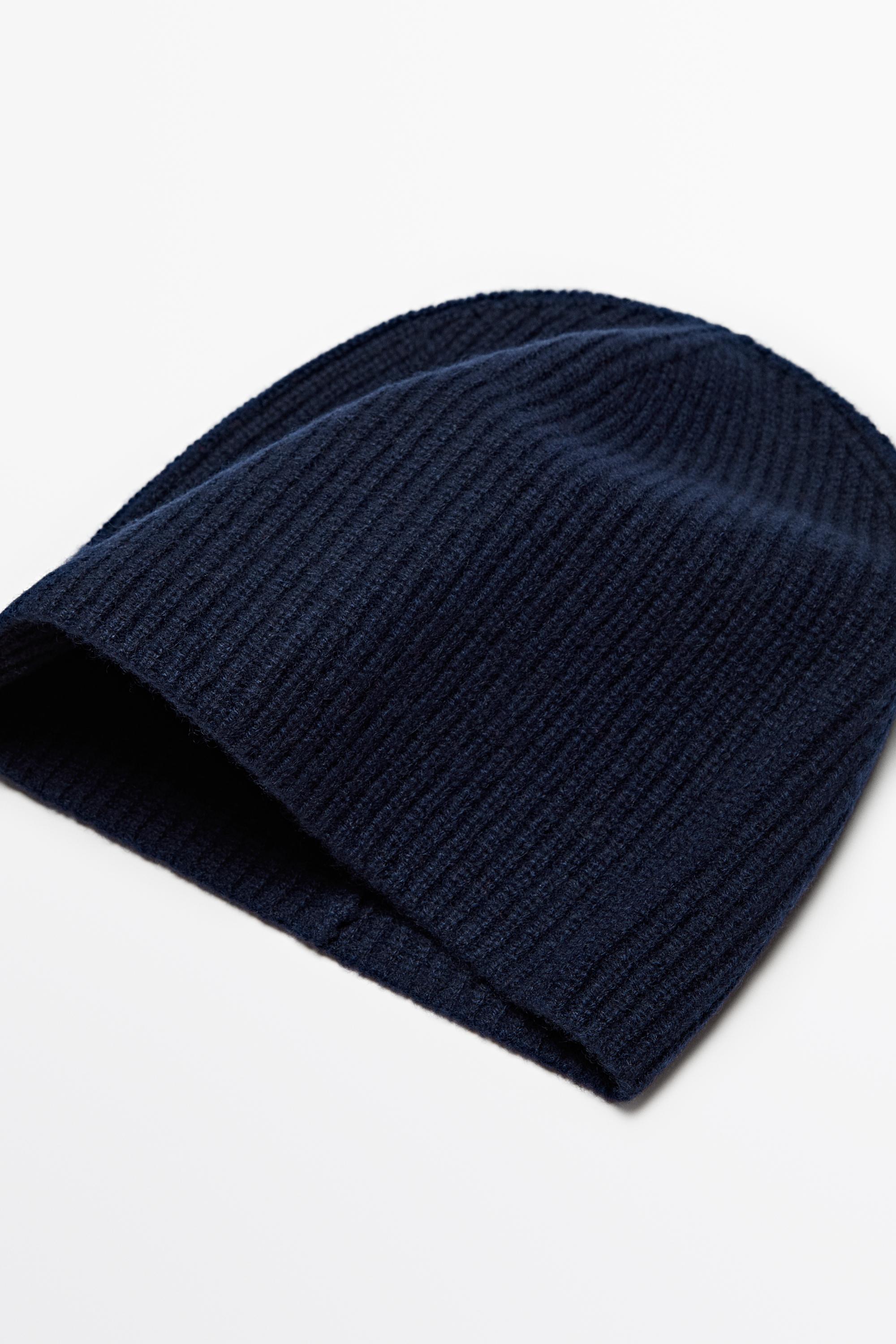 Bonnet en maille 100 % cachemire
