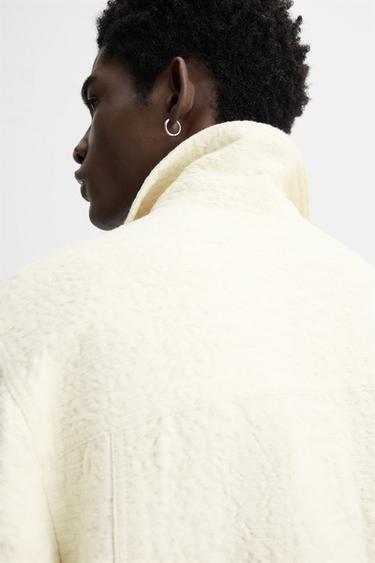 JACQUARD TEXTURED JACKET - Ecru by Zara - Image 5