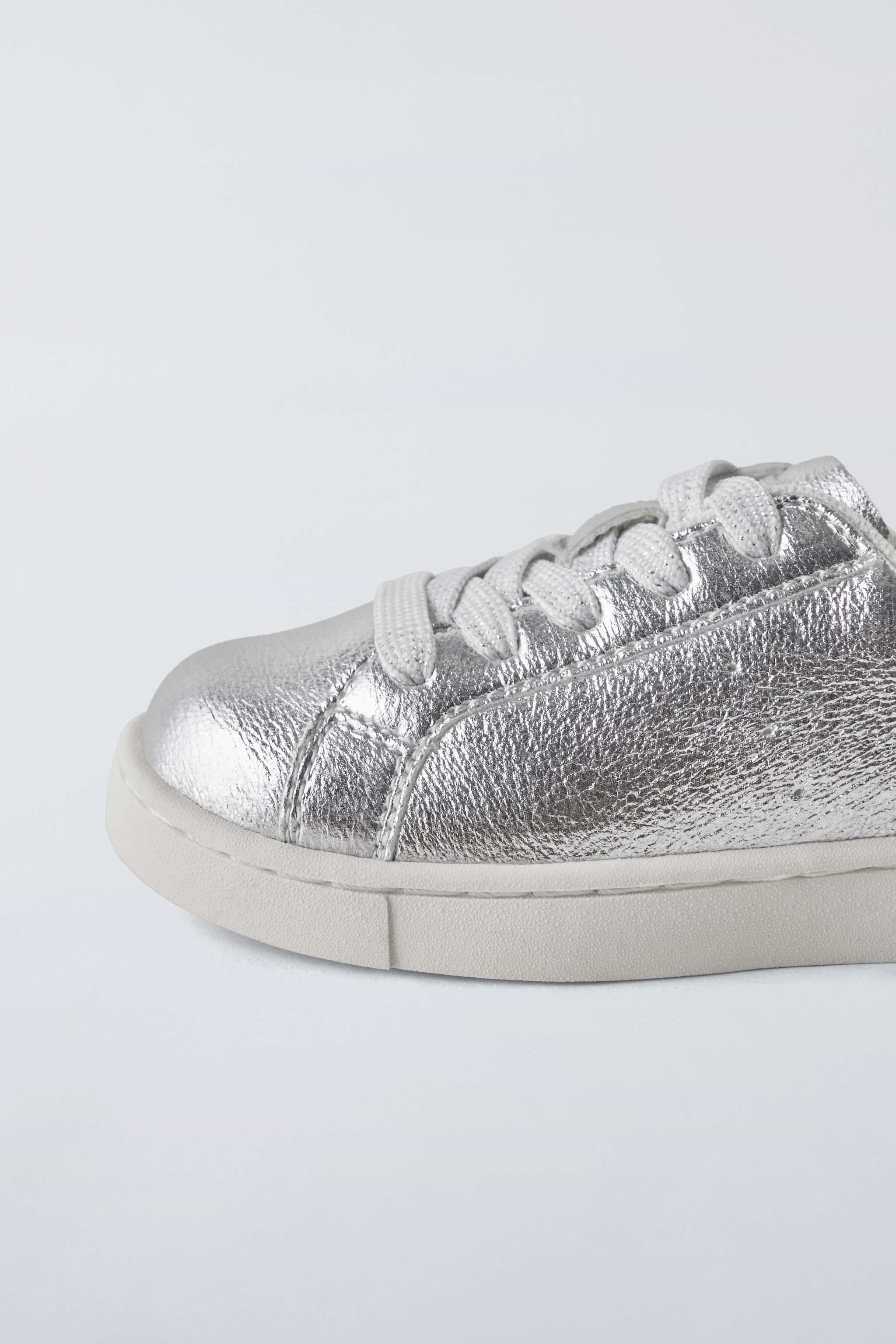 METALLIC SNEAKERS Silver ZARA South Africa