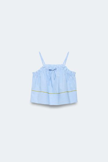 AGES 2-14 / LIMITED EDITION STRIPED RUFFLE TOP - striped by Zara - Image 0