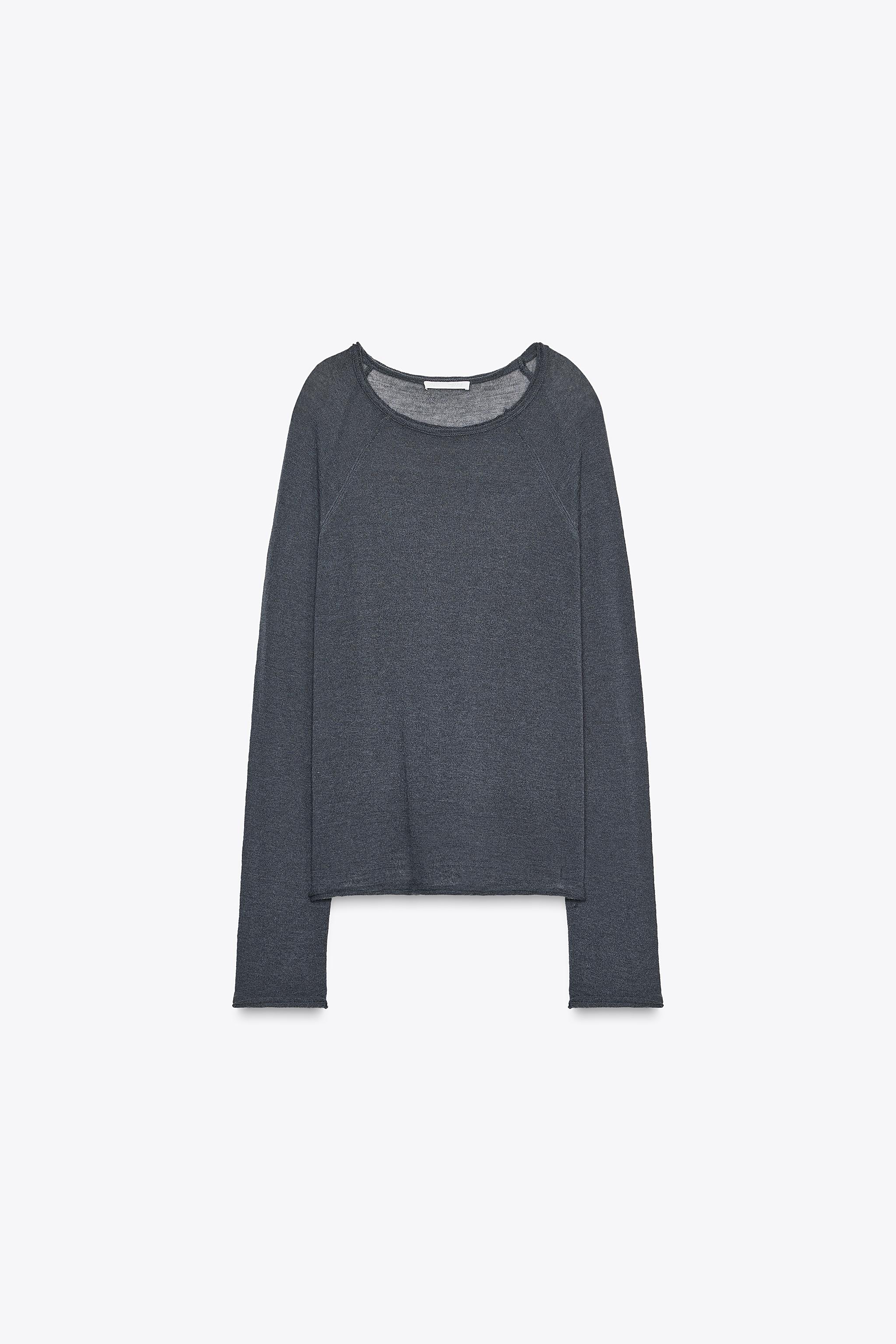 ★ドイツ発*ZARA*新作*Origins-ストラクチャー長袖Tシャツ/DN★ ☆ドイツ発*ZARA*新作*Origins-ストラクチャー長袖Tシャツ/DN☆