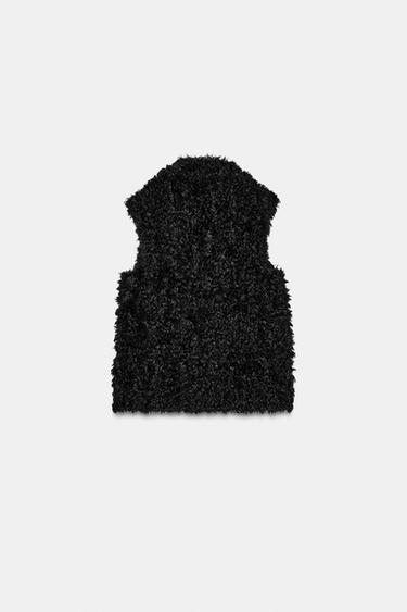 Zara REVERSIBLE VEST ZW COLLECTION - Black