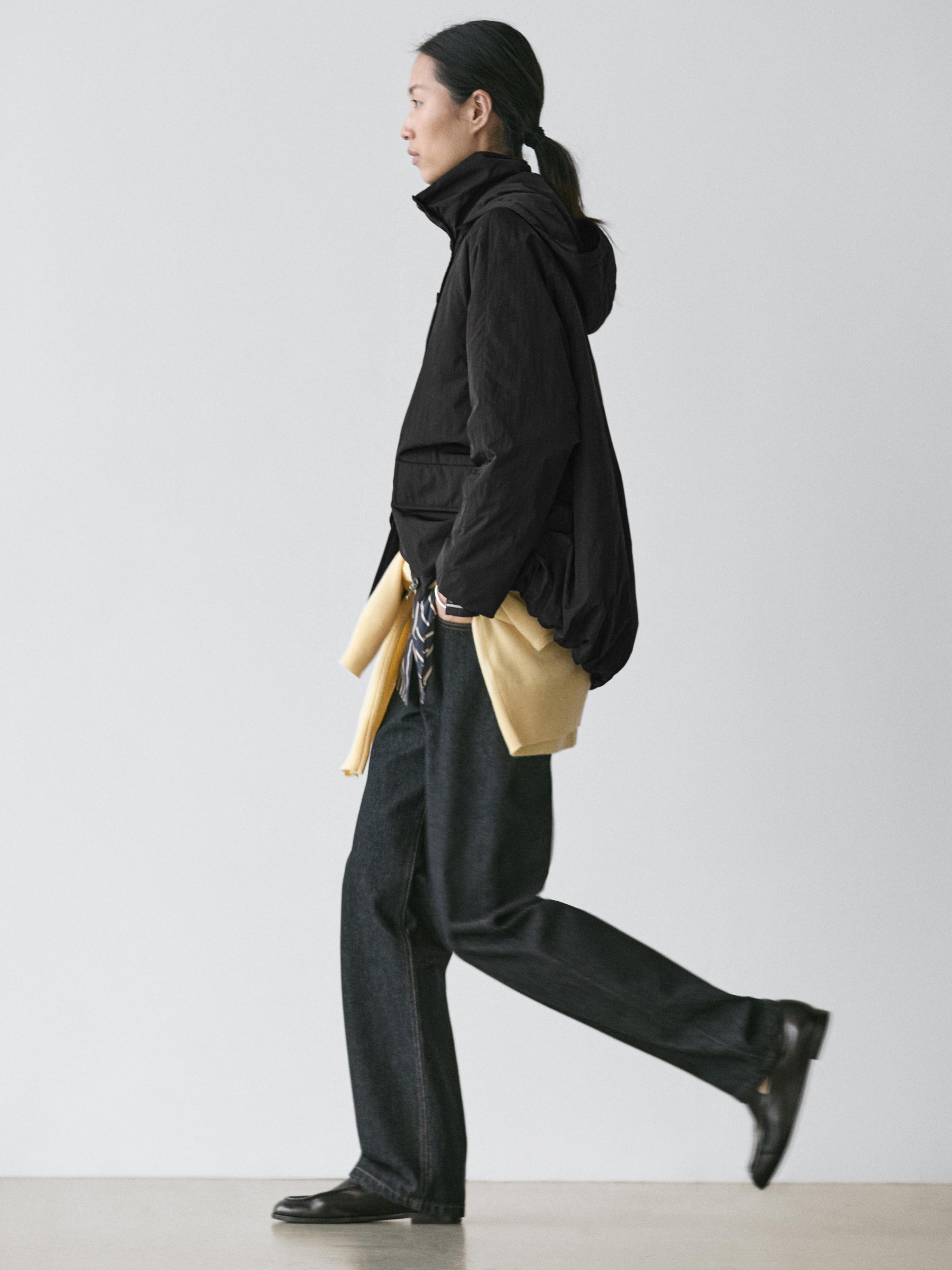 Parka longue en tissu technique