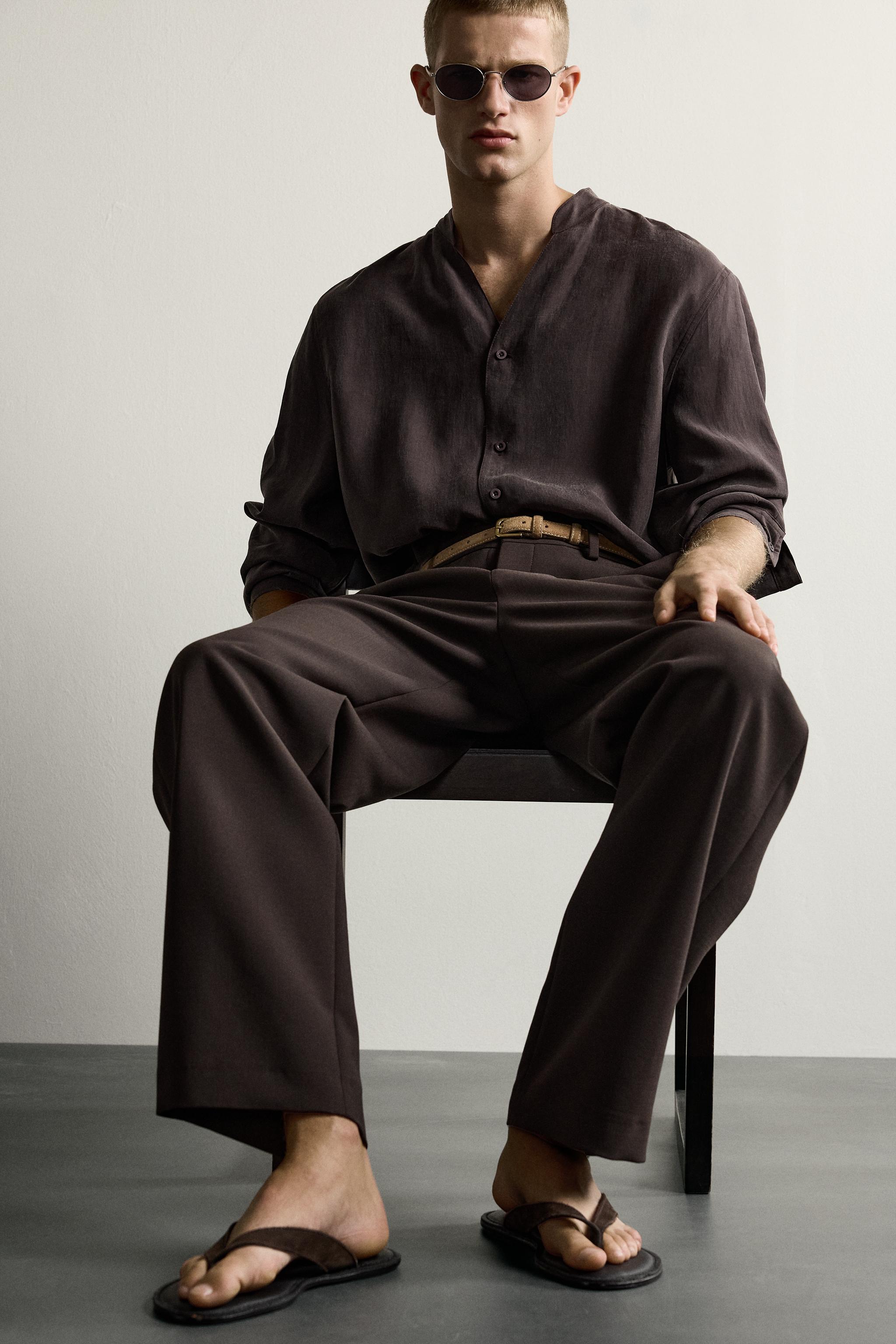 Zara RELAXED FIT DÖKÜMLÜ GÖMLEK görsel 6
